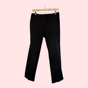 Ann Taylor Loft Satin Feel Marisa Cut Dark Black Slacks Back Pockets Size 6P